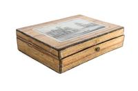 A French Faux Bois and Grisaille-Painted Box