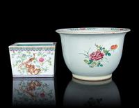 Two Famille Rose Porcelain Planters