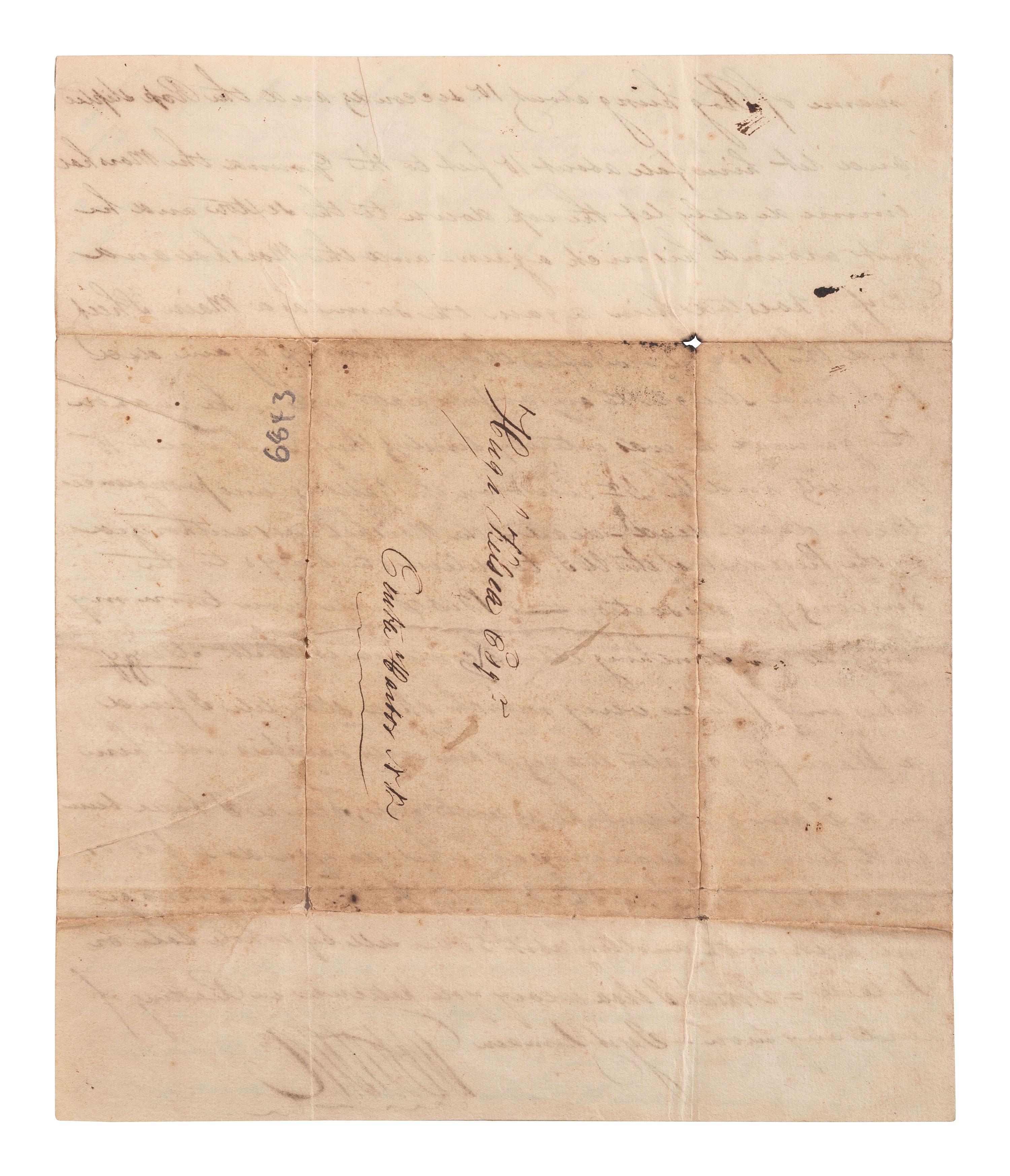 [PIRATES]. 3 page ALS describing botched pirate execution. Boston, 16 April 1819.