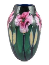 A Charles Lotton Multi-Flora Glass Vase