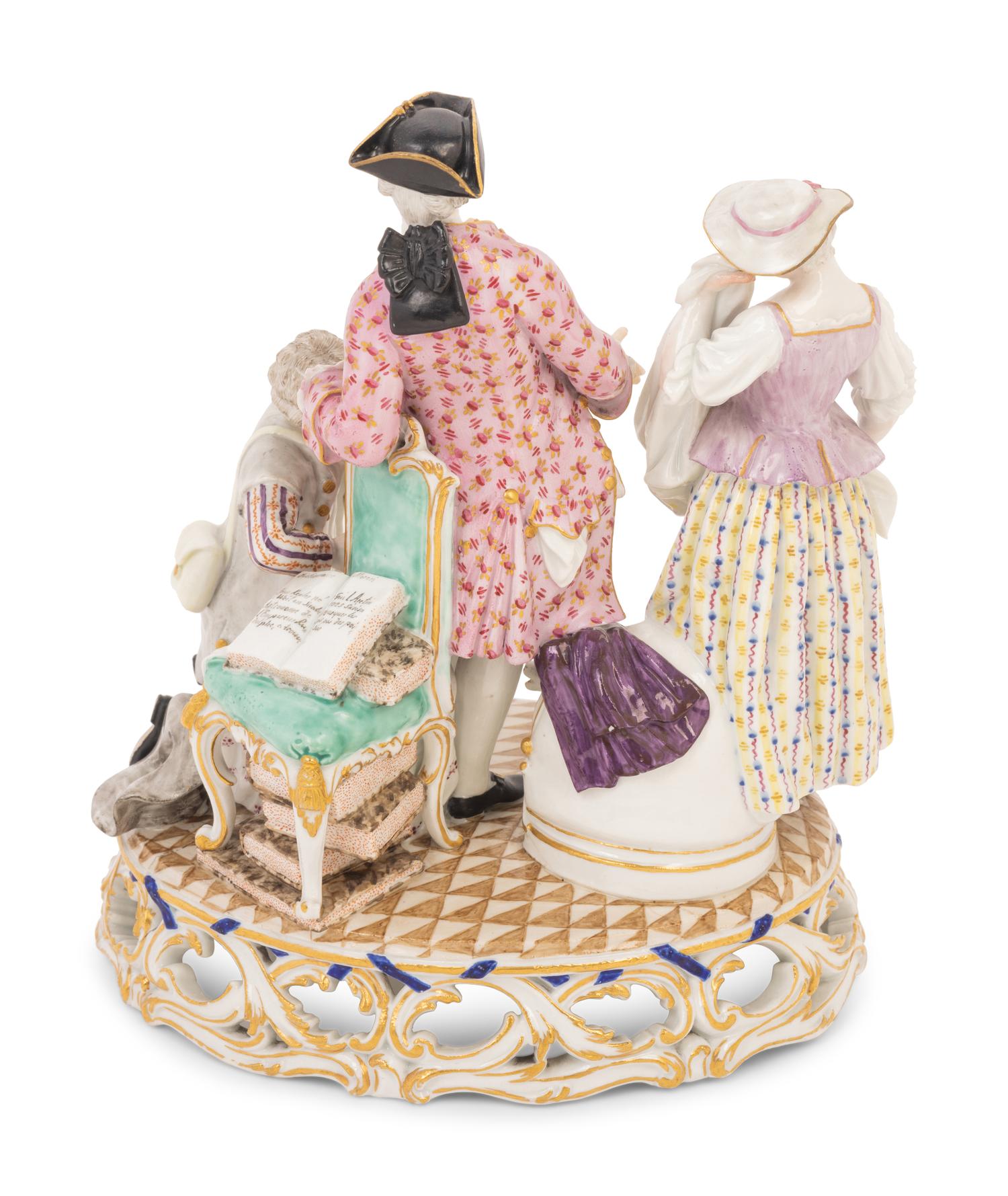 A Meissen Porcelain Figural Group of Annette et Lübin
