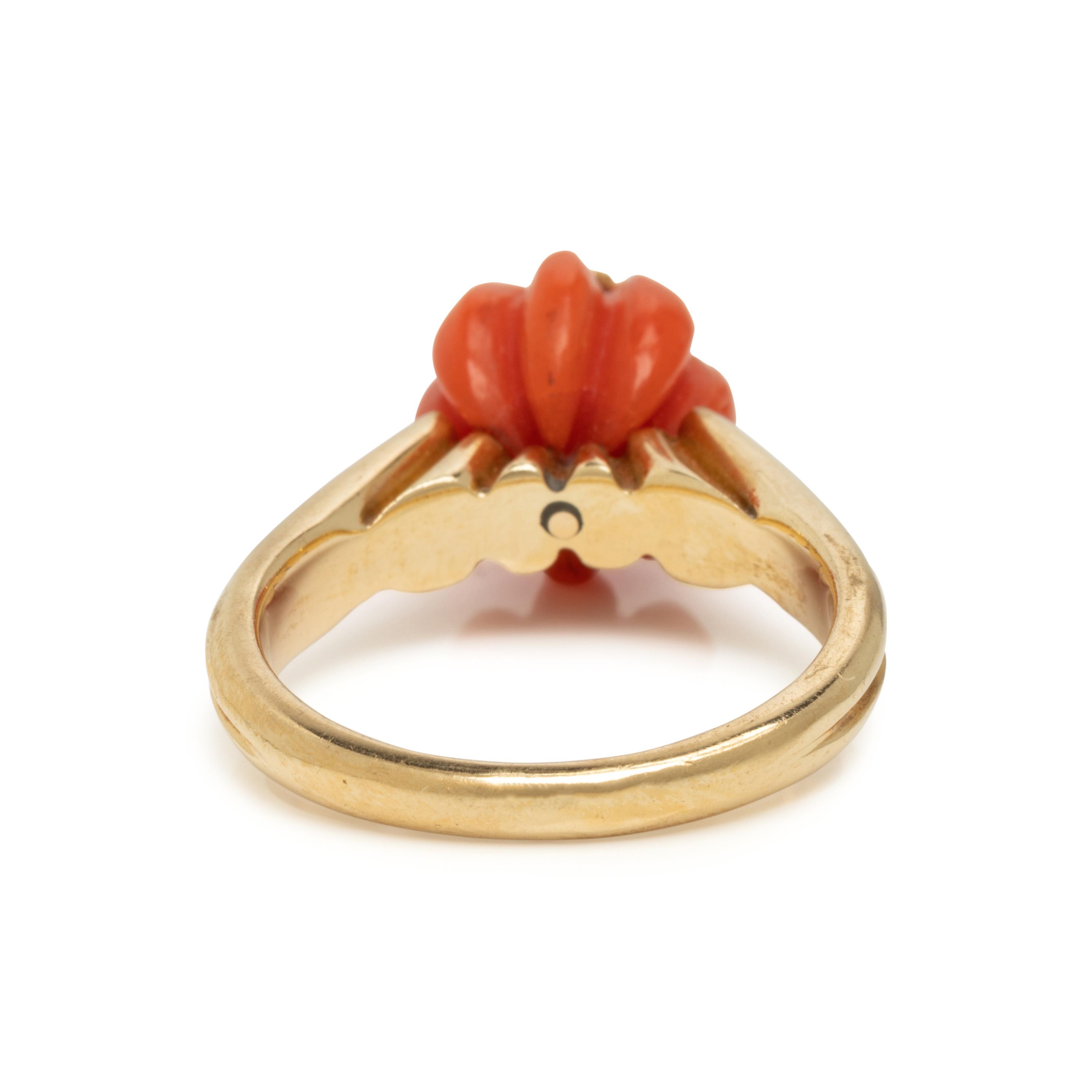 Collection of Carved Gemstone and Yellow Gold Stacking Rings