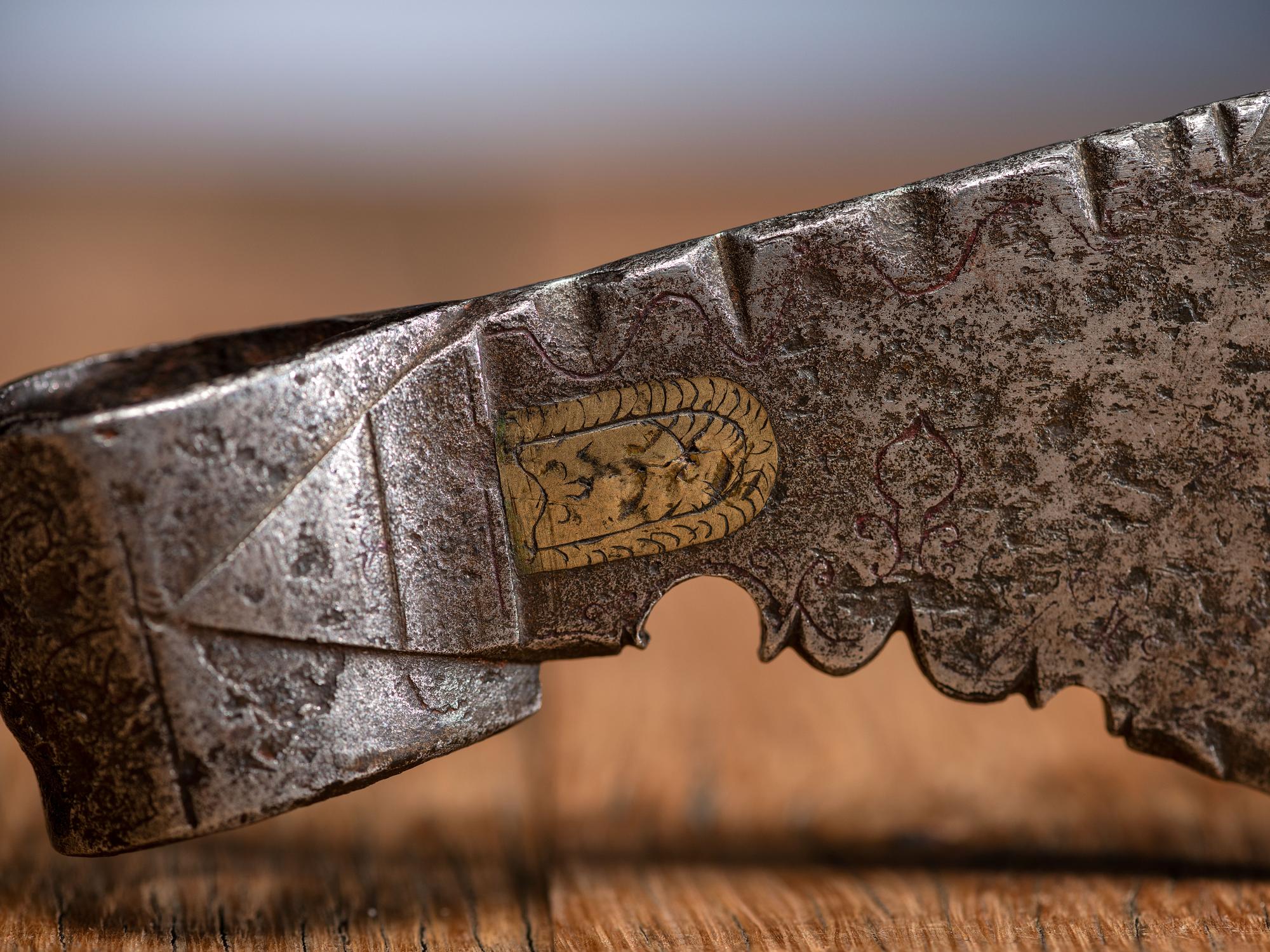 Eastern Pipe Tomahawk Blade, with Brass Inlay