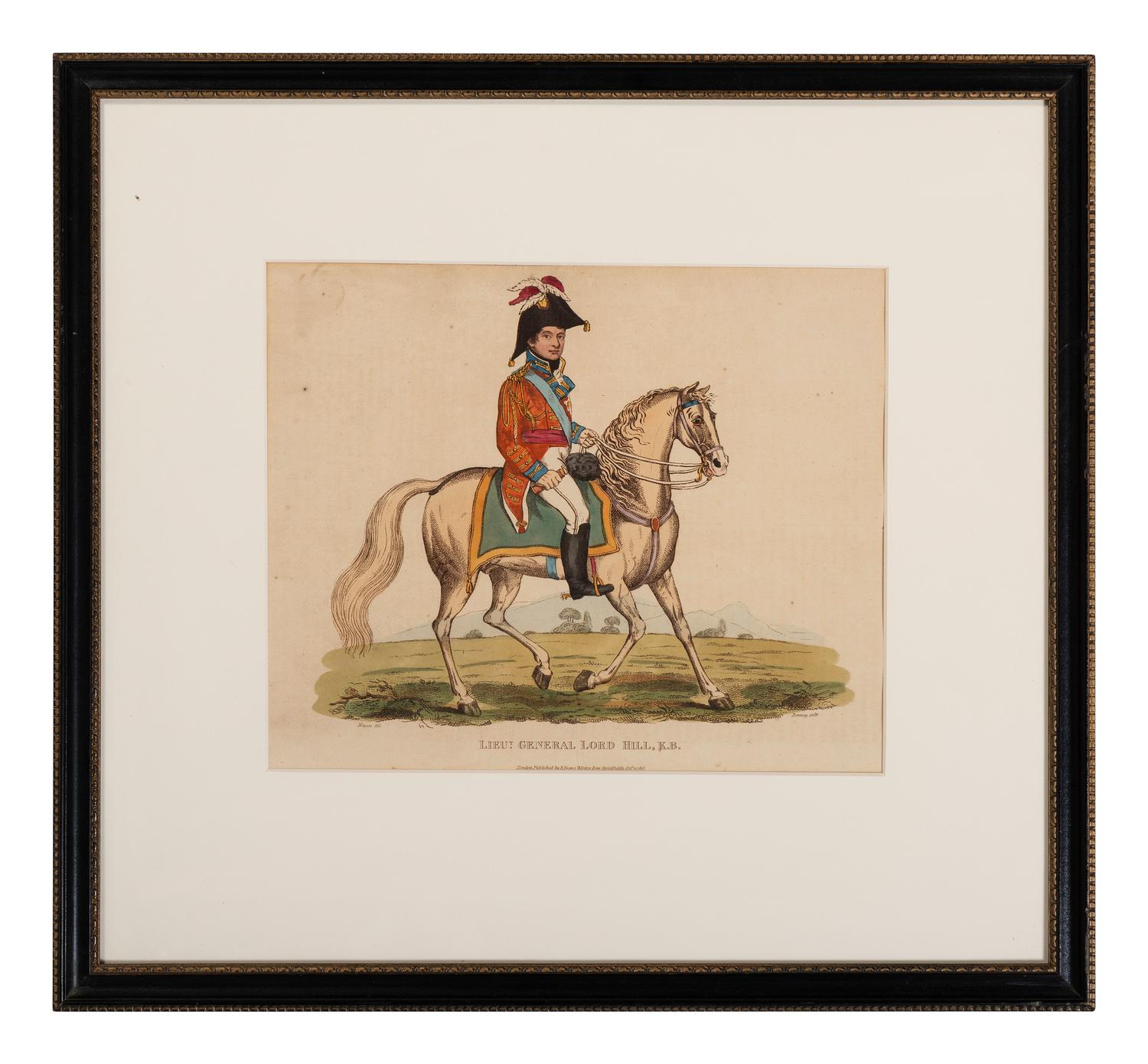 Six Hand-Colored Engravings of Napoleonic Wars Commanders