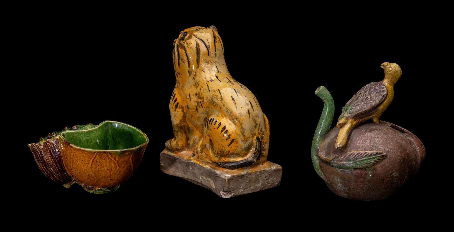 Three Chinese Porcelain Scholar's Objects