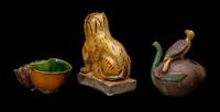 Three Chinese Porcelain Scholar's Objects