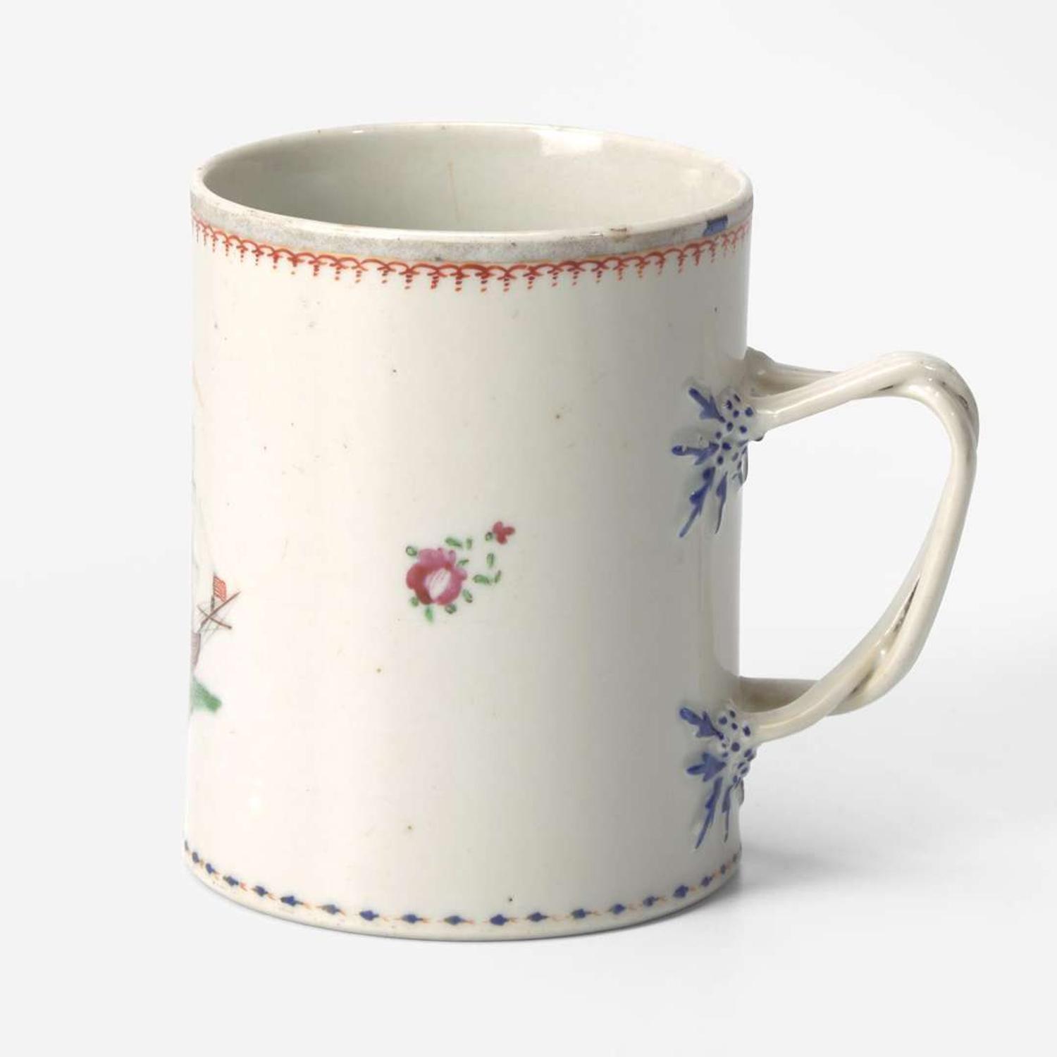 A Chinese Export porcelain mug made for the American market late 18th / early 19th century