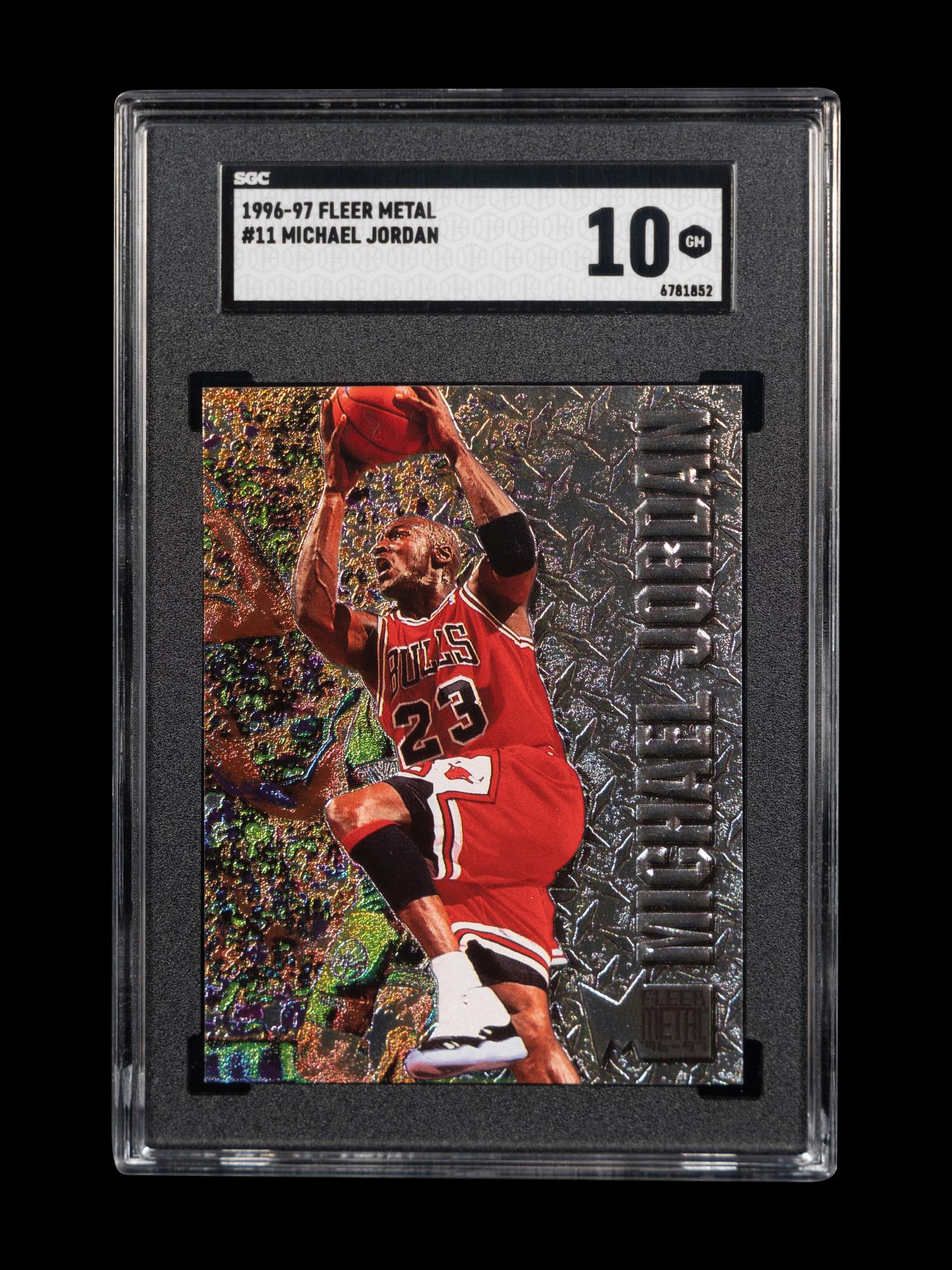 A 1996-97 Fleer Metal Michael Jordan Basketball Card No. 11 (SGC 10 GEM MINT)