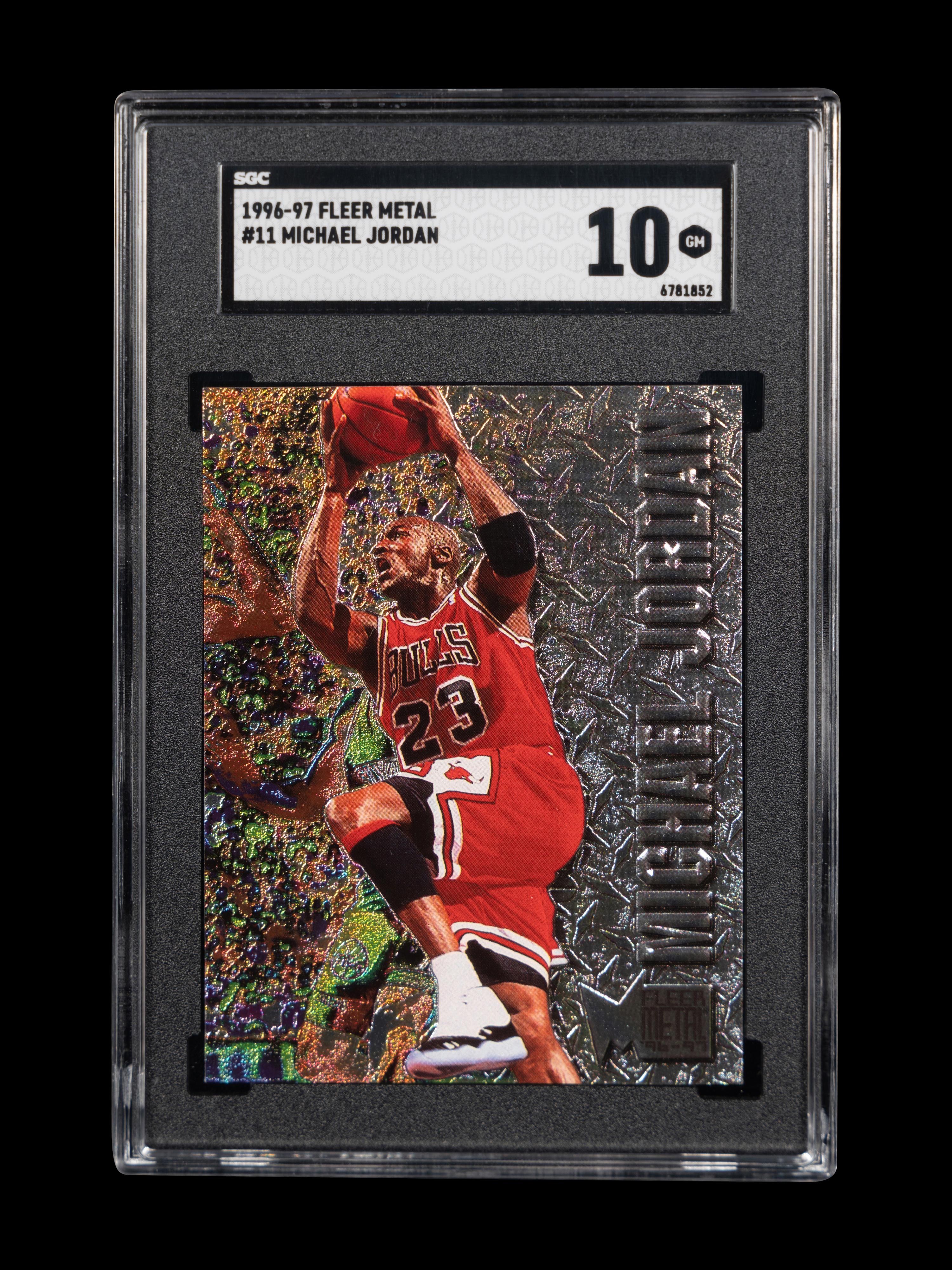 A 1996-97 Fleer Metal Michael Jordan Basketball Card No. 11 (SGC 10 GEM MINT)