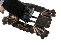 Navajo Silver and Turquoise Cluster Concha Belt AND Cuff Bracelet