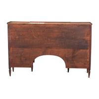 A Federal Parcel Gilt Mahogany, Holly and Ebony Breakfront Gentleman's Desk-and-Bookcase