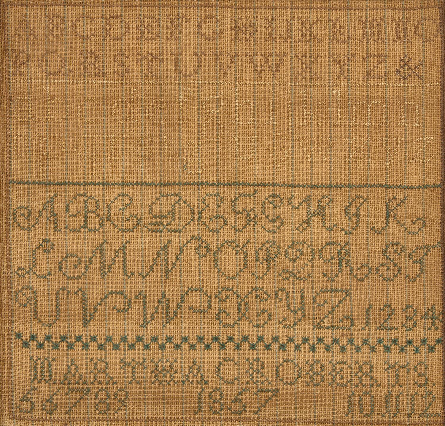 A Group of Three Needlework Samplers, Pennsylvania and New Jersey, 18th and 19th Century