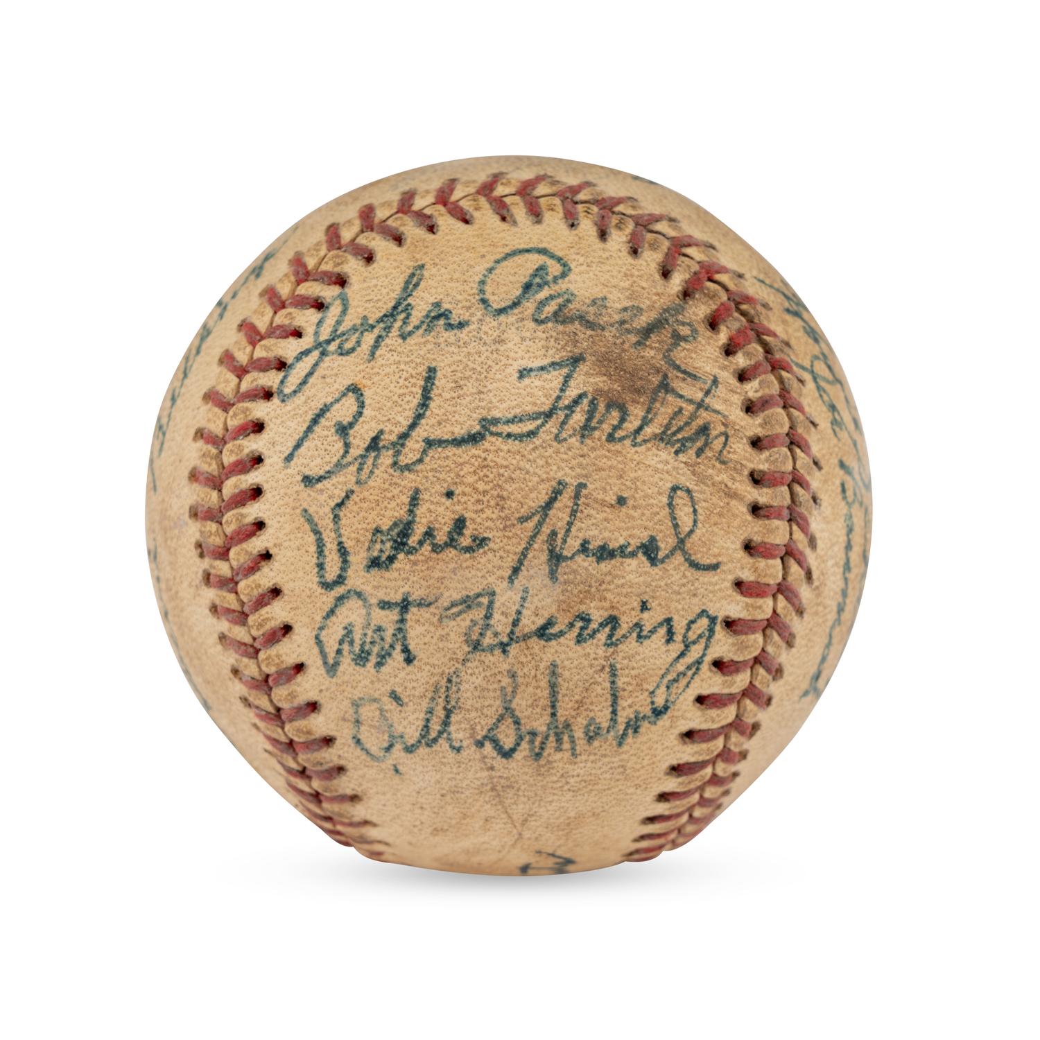 A 1942 St. Paul Stars Team Signed Autograph Baseball