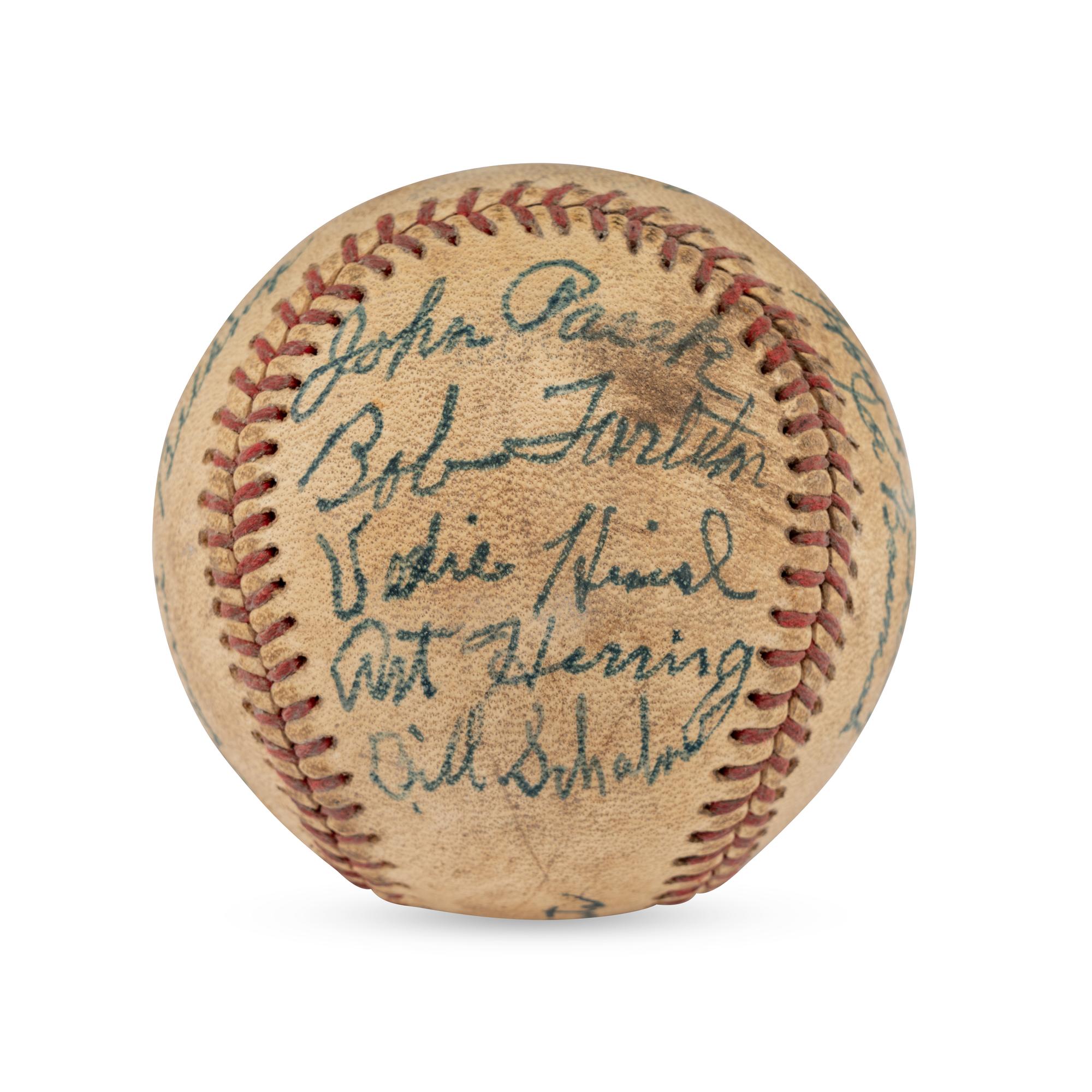 A 1942 St. Paul Stars Team Signed Autograph Baseball