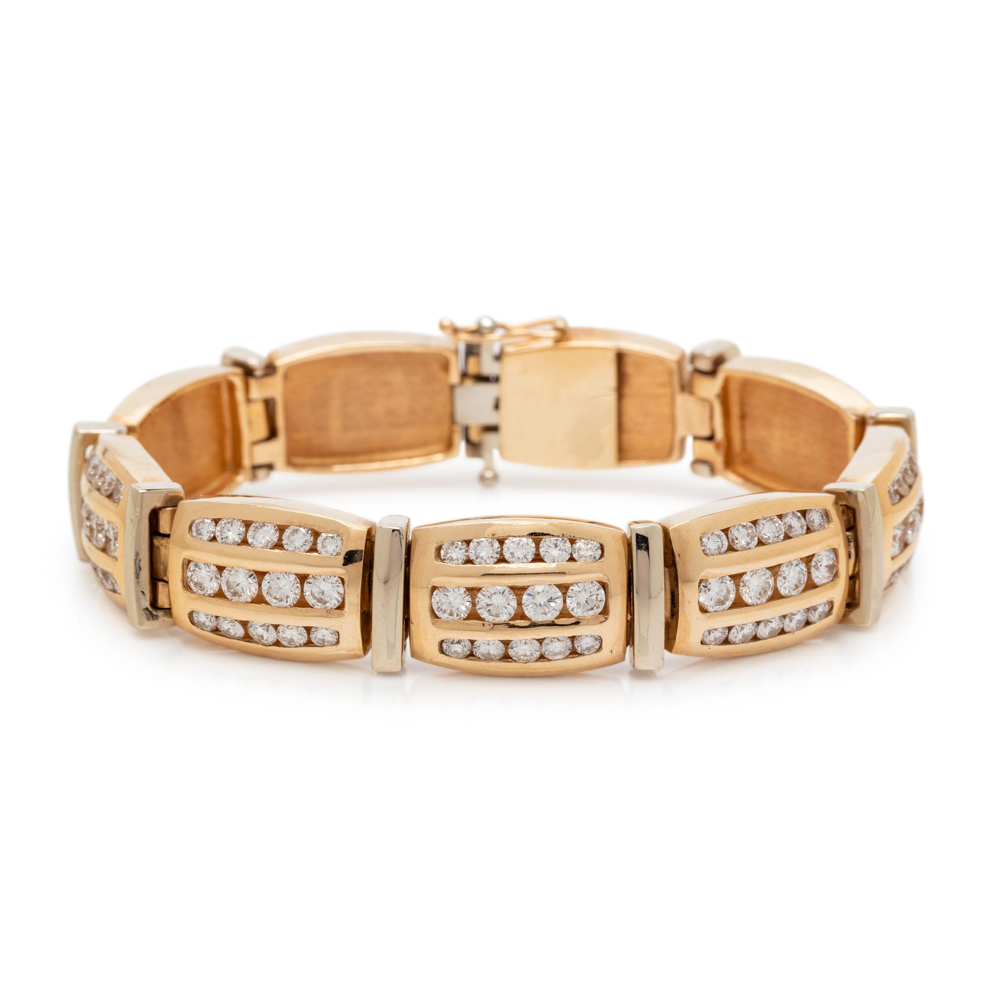 BICOLOR GOLD AND DIAMOND BRACELET
