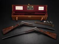 **A Pair of Consecutively Numbered James Purdey & Sons 20 Bore SxS Hammerless Shotguns Made for the Spanish Marquis de Villabragima, in Original Motor Case with Accessories