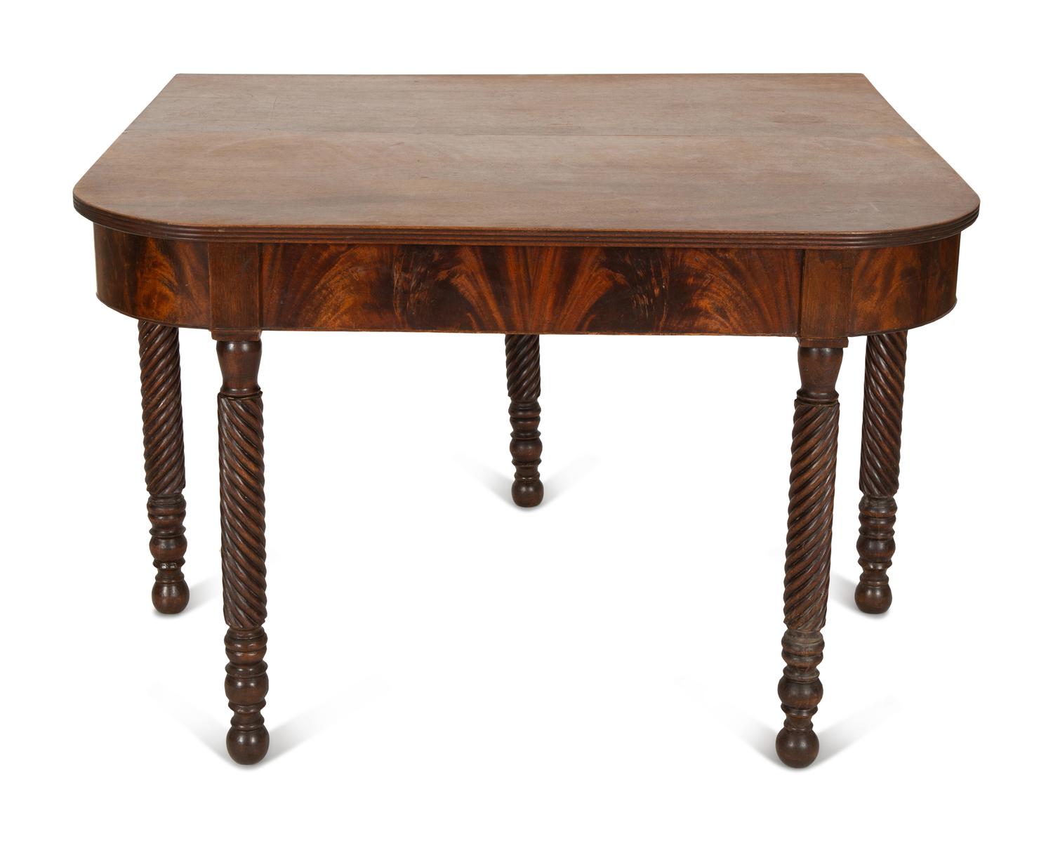 An American Mahogany Drop Leaf Dining Table