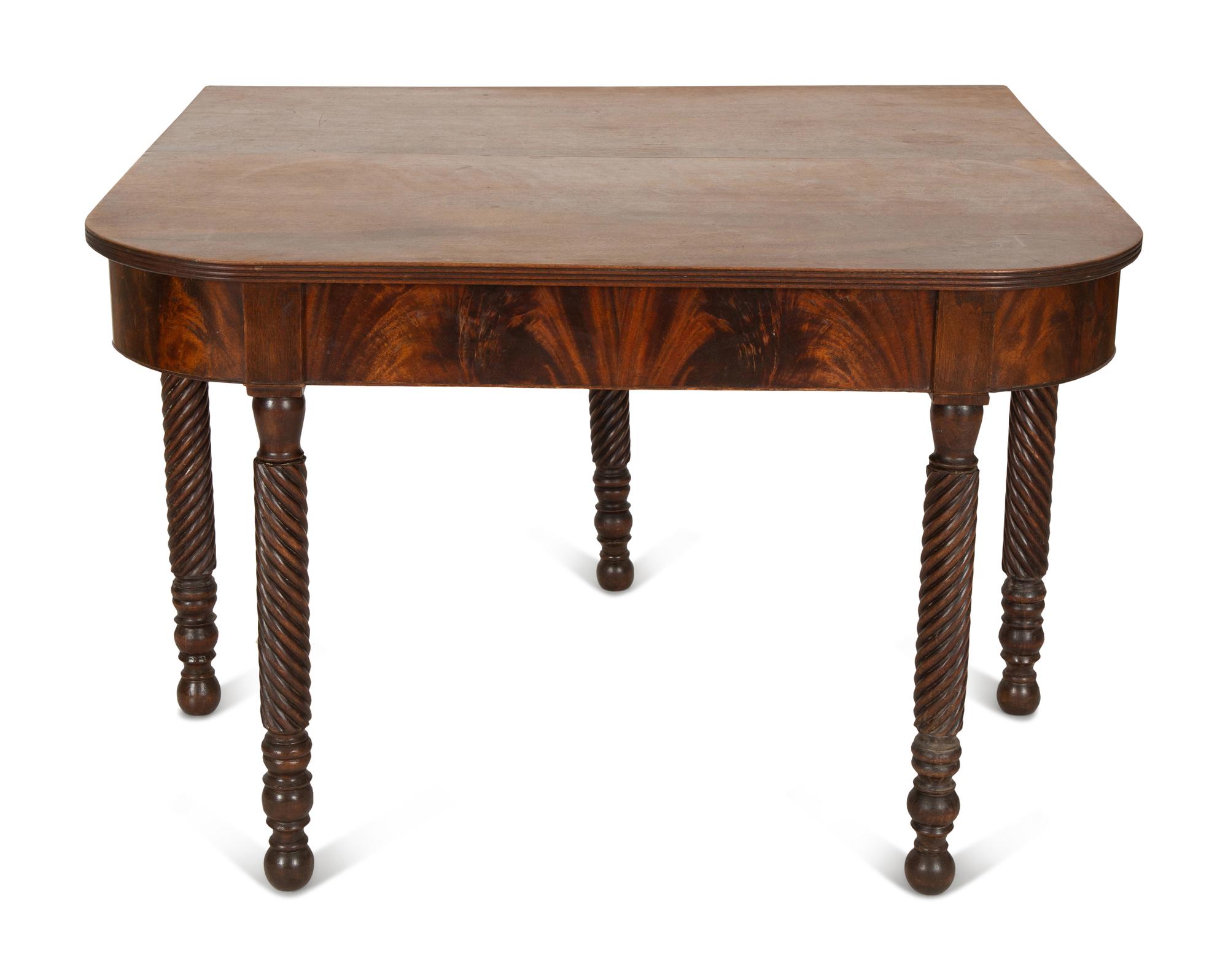An American Mahogany Drop Leaf Dining Table