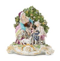 A Continental Porcelain Figural Group Height 11 1/4 x width 10 1/2 inches. — PROBABLY JACOB PETIT, 19TH CENTURY
