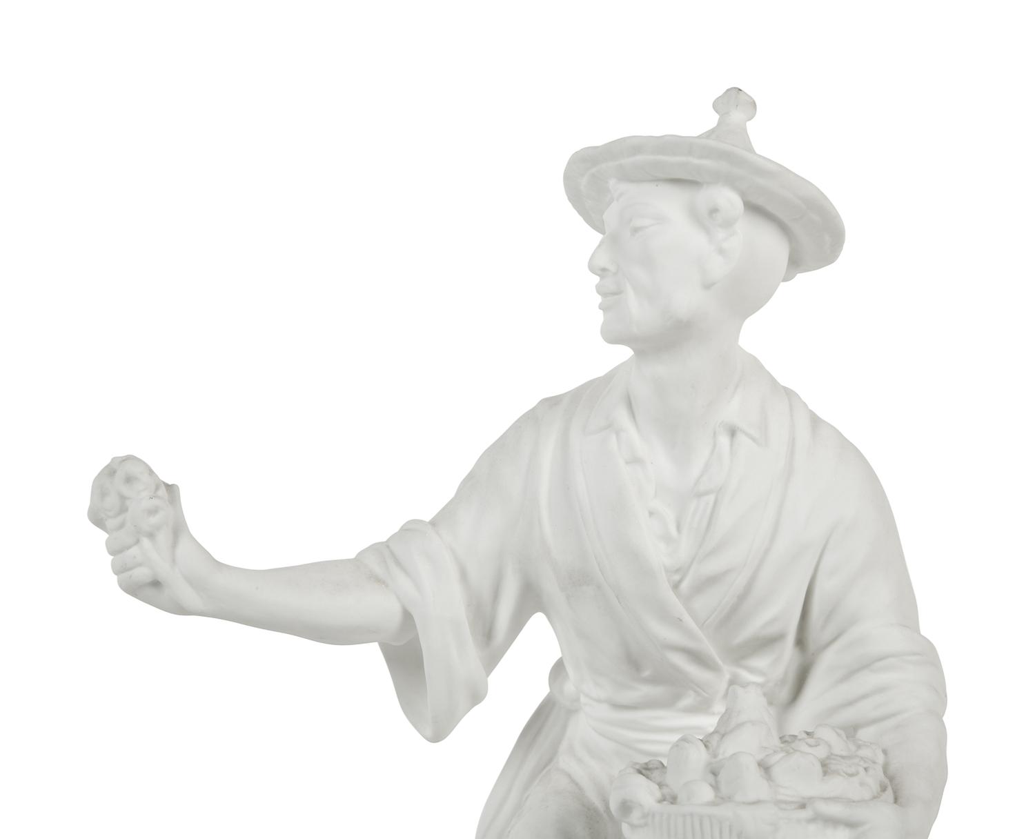 A Pair of Royal Worcester Porcelain Chinoiserie Figures