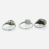 A Collection of Ladies White Gold and Gemstone Rings