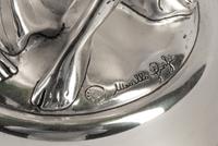 An Italian Silver-Plate and Malachite Figural Centerpiece