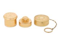Two Cartier Gold Pill Boxes and Another Gold Pill Box
