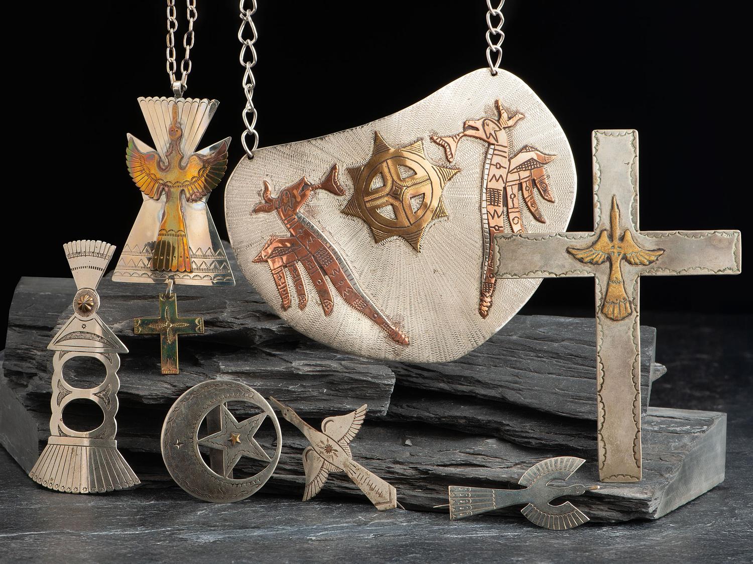 Southern Plains German Silver and Southeastern Mixed Metal Jewelry