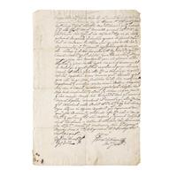[Native-Americana] [New Mexico] Obregon, Antonio de. Autograph Document, signed