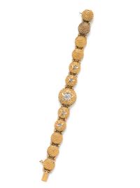 YELLOW GOLD AND DIAMOND BRACELET