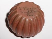 Miniature Redware Pottery Melon Jars