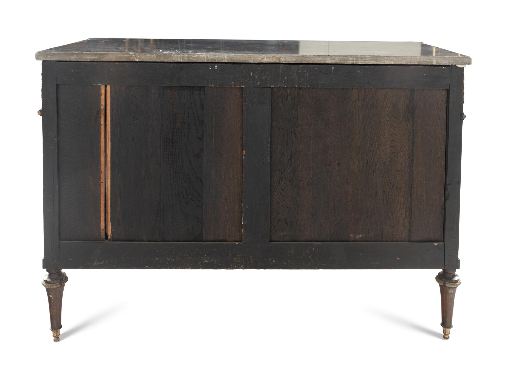 A Directoire Mahogany Marble-Top Commode