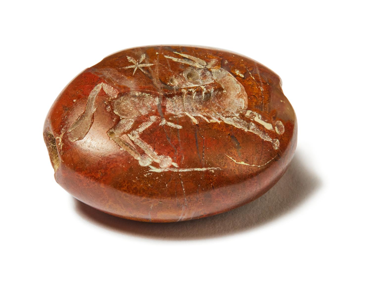 Three Sasanian Stone and Glass Stamp Seals