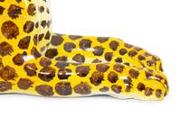 An Italian Glazed Ceramic Reclining Leopard