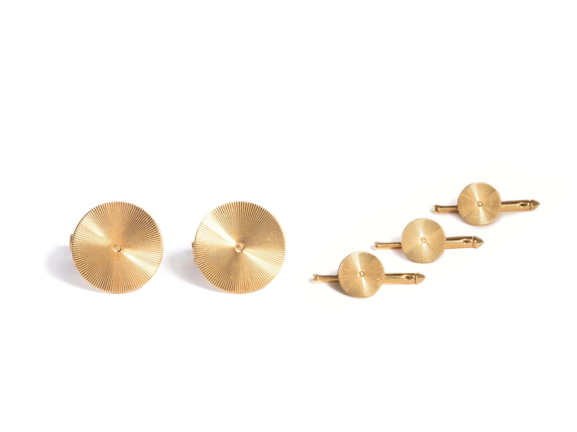 TIFFANY & CO., YELLOW GOLD DRESS SET