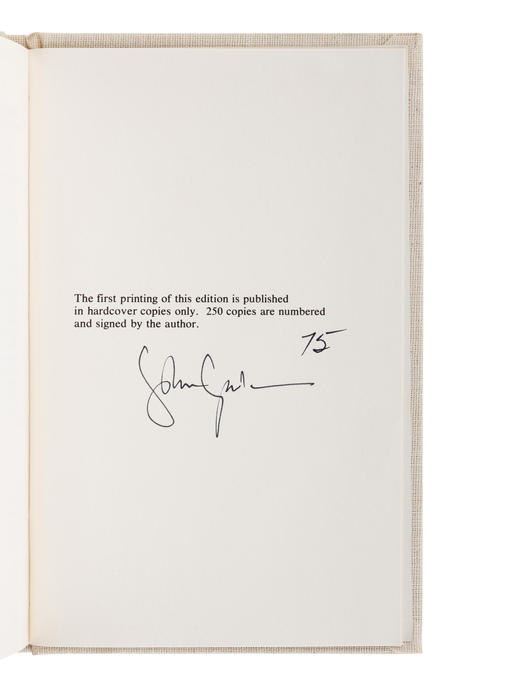GARDNER, John (1933-1982). A group of 11 works by Gardner, ALL FIRST OR LIMITED EDITIONS, MANY SIGNED, comprising: