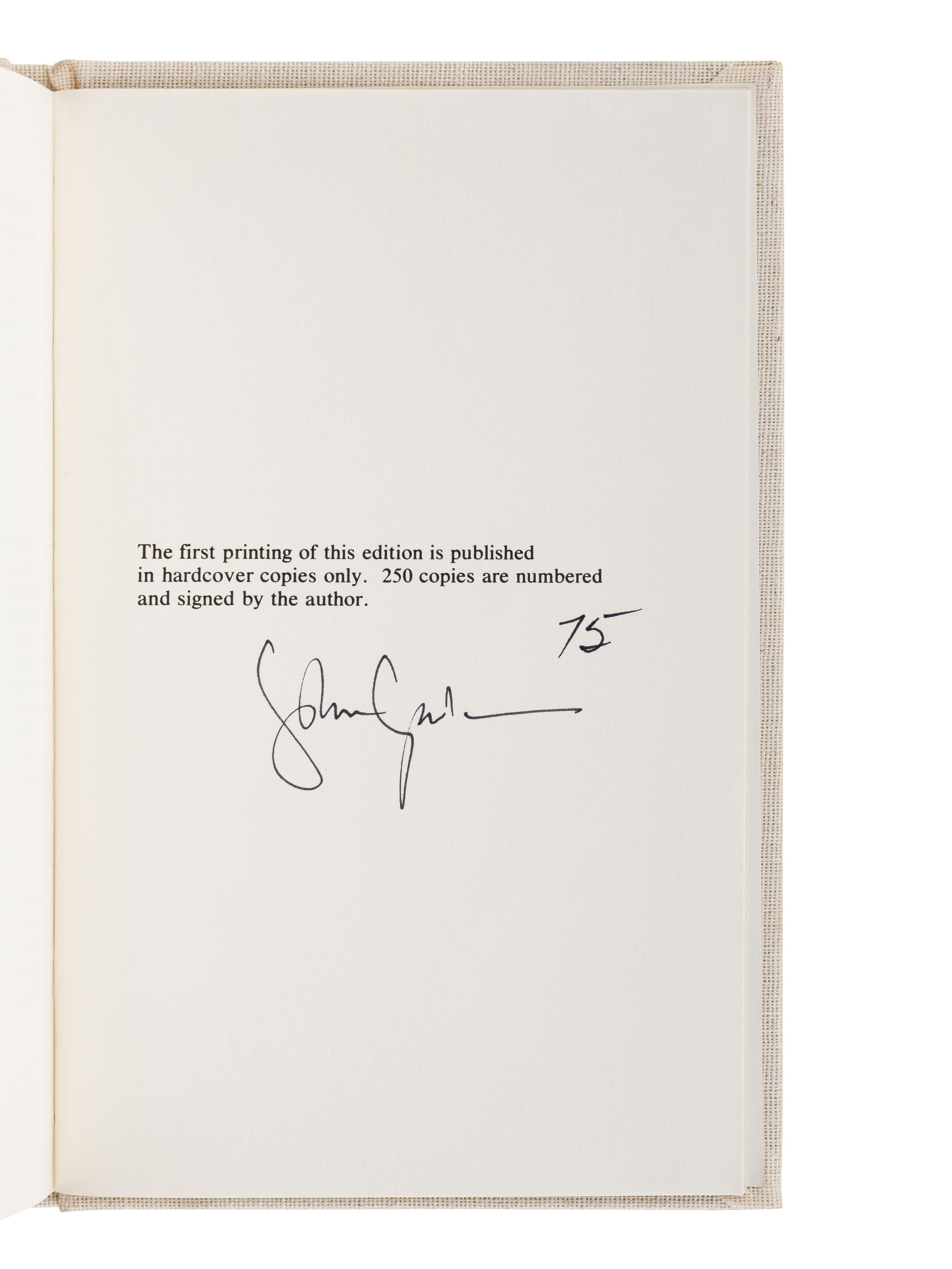 GARDNER, John (1933-1982). A group of 11 works by Gardner, ALL FIRST OR LIMITED EDITIONS, MANY SIGNED, comprising: