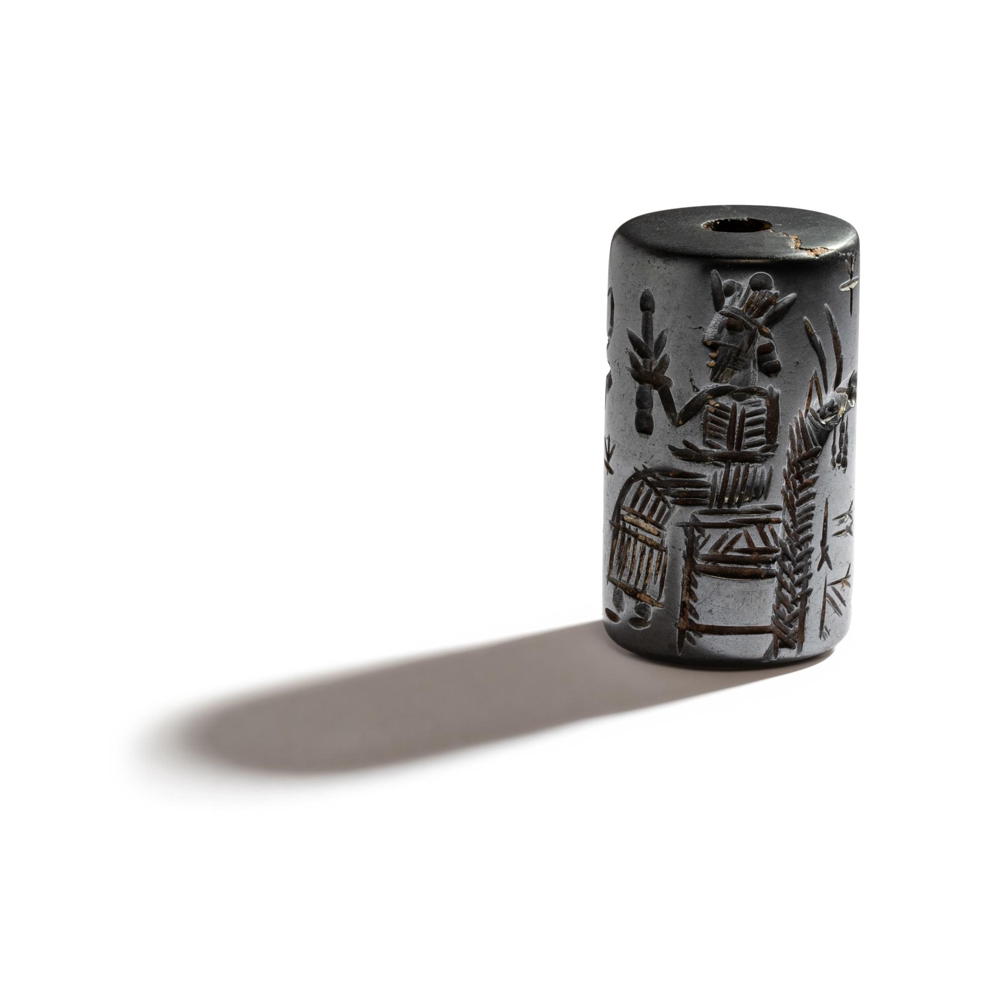 A Western Asiatic Hematite Cylinder Seal