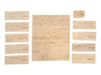 [AMERICANA - BUSINESS]. Ulster Iron Works manuscript archive, incl. documents, receipts, and other correspondence from Abeel & Dunscomb, New York City. Ca early 19th century.