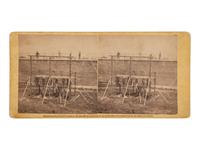 [LINCOLN ASSASSINATION]. GARDNER, Alexander (1821-1882), photographer. Pair of stereoviews of the Execution of the Conspirators. Washington: Philp & Solomons, ca 1865.