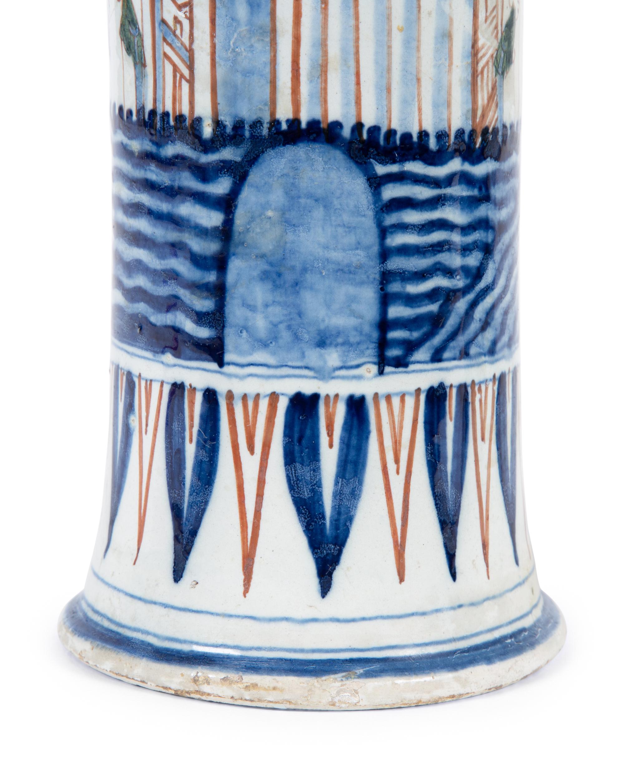 A Pair of Delftware Vases
