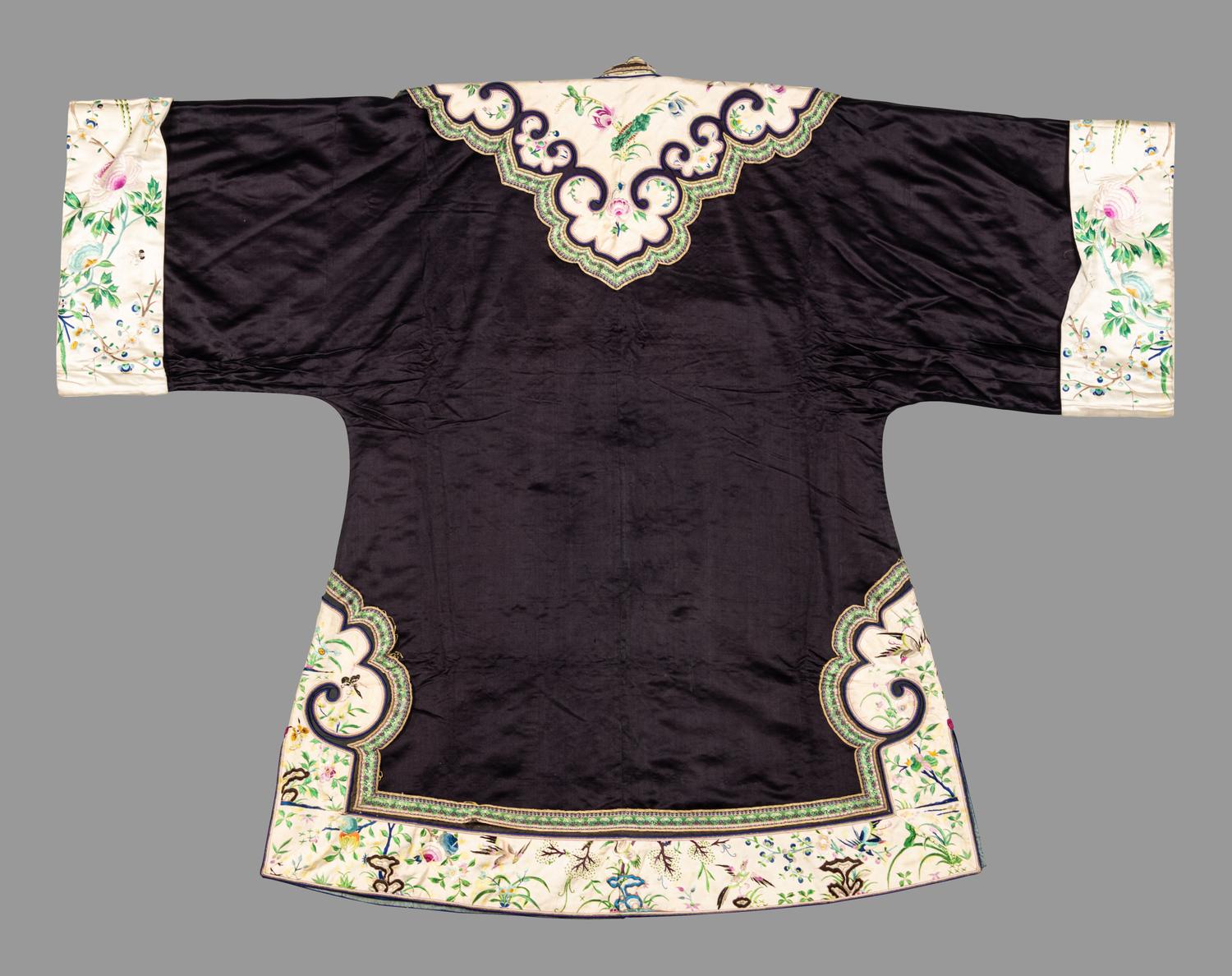 A Black Ground Embroidered Silk Lady's Jacket