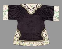 A Black Ground Embroidered Silk Lady's Jacket