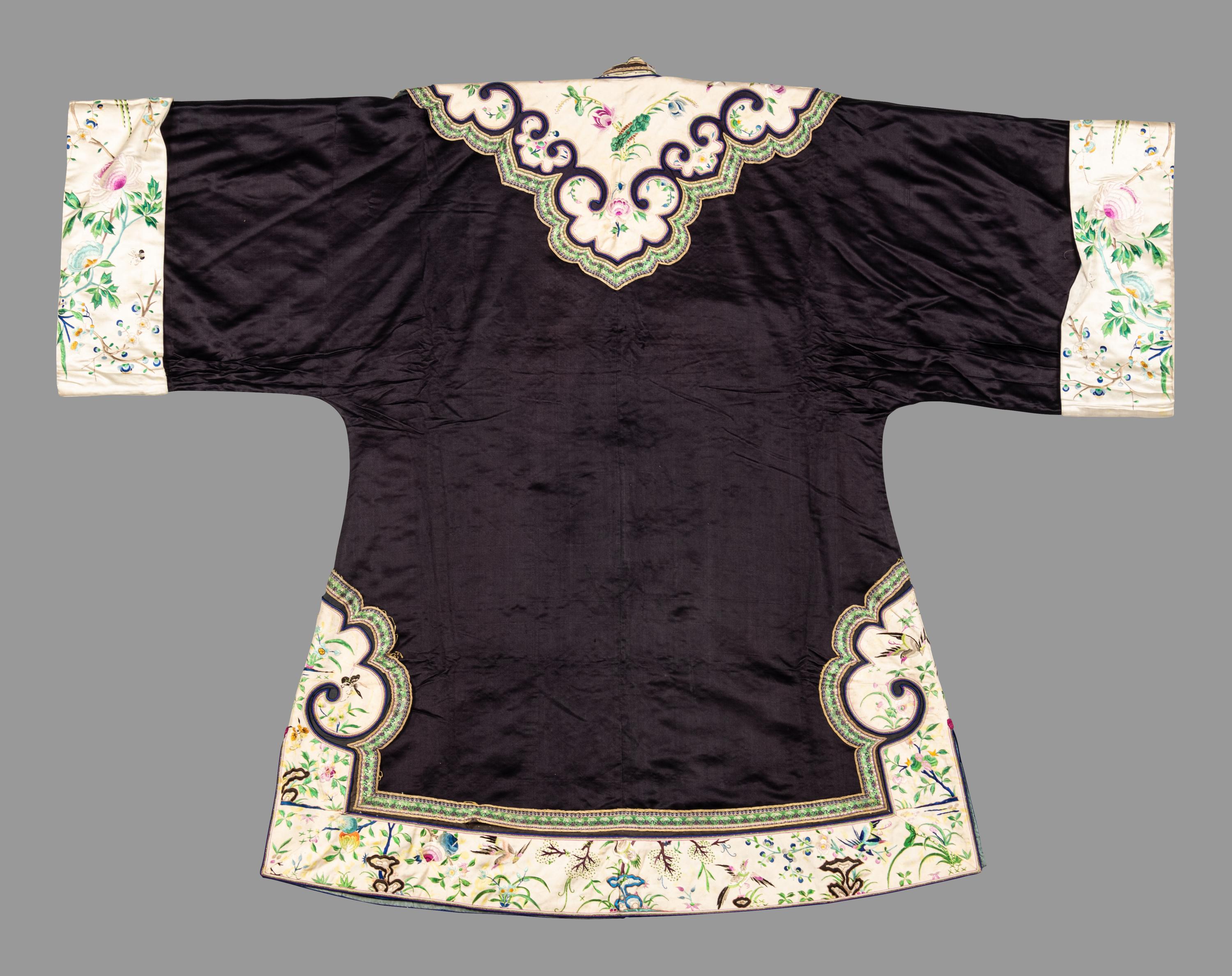 A Black Ground Embroidered Silk Lady's Jacket