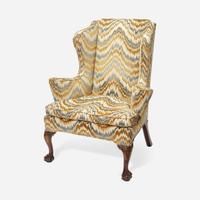 A George III Carved Mahogany Easy Chair late 18th century