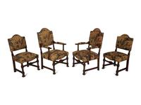 A Set of Six Baroque Style Dining Chairs