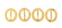 A Collection of Antique 14 Karat Yellow Gold Buckles, 11.10 dwts.