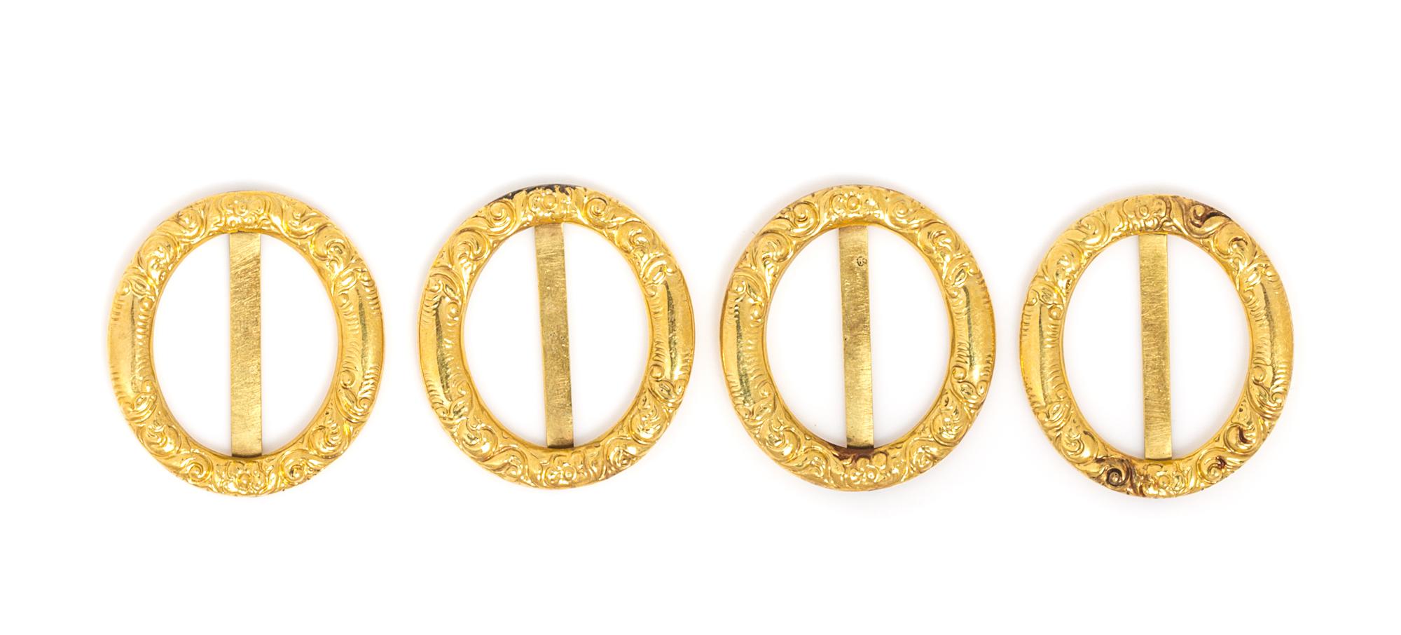 A Collection of Antique 14 Karat Yellow Gold Buckles, 11.10 dwts.