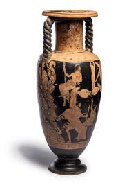 A Campanian Red-Figured Neck-Amphora with Alkmene on the Pyre