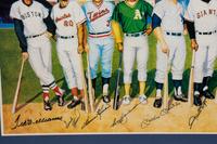 A 1988 500 Home Run Club Ron Lewis Multi Signed Print,